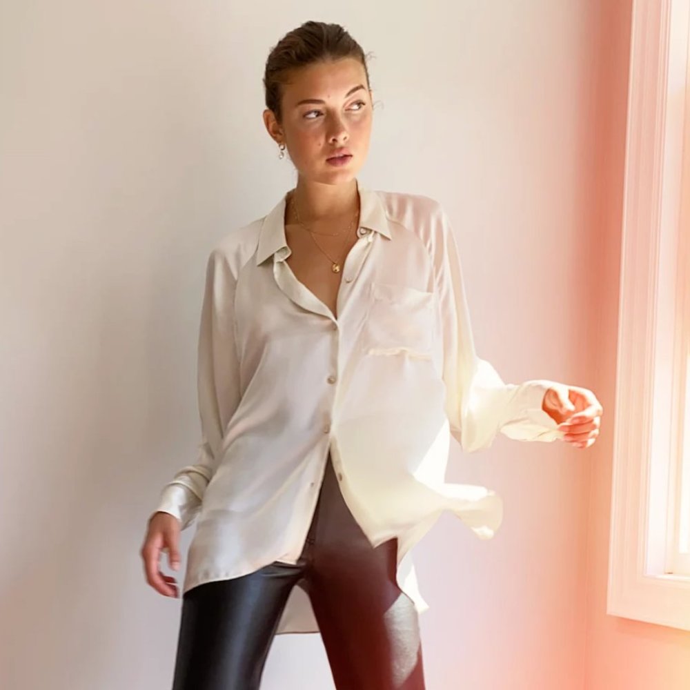 Wilfred Boyfriend Button-Up Shirt